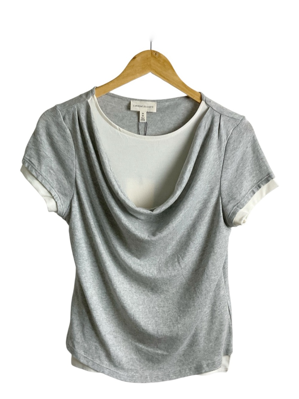 CURRENT/ELLIOTT Women's Ruched Scoop‎ Neck Top Medium
